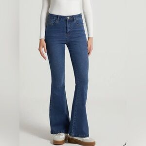 ELA  Dark Indigo Wash  with Bootcut  Flare Women's Jeans